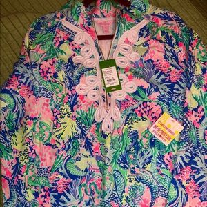 Lilly Pulitzer mermaid cove skipper popover NWT